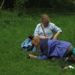 Photographing Ophioglossum in Great Breach Wood (ITS)